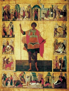 Великомученик Георгий с житием. Икона нач. XVI в. Школа Дионисия